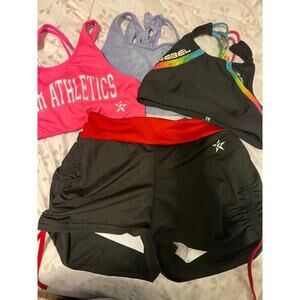 Rebel athletic cheer lot youth Medium shorts sport Bra lot practice